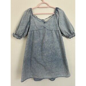 Dizzire Soft Denim Babydoll Dress